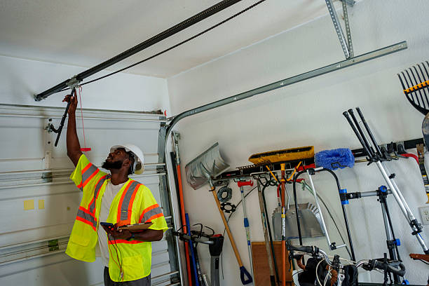 Professional Garage Door Roller Replacement technician working in Shepherd, TX